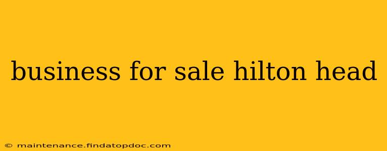 business for sale hilton head
