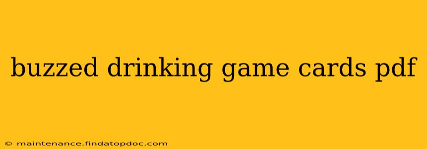 buzzed drinking game cards pdf