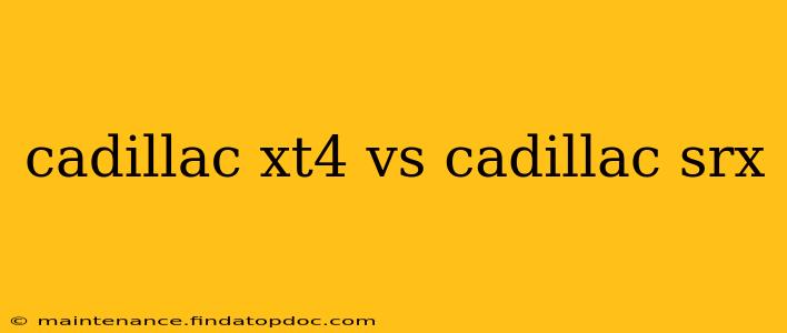 cadillac xt4 vs cadillac srx