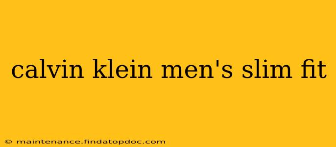 calvin klein men's slim fit
