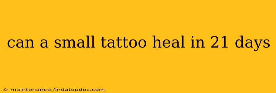 can a small tattoo heal in 21 days
