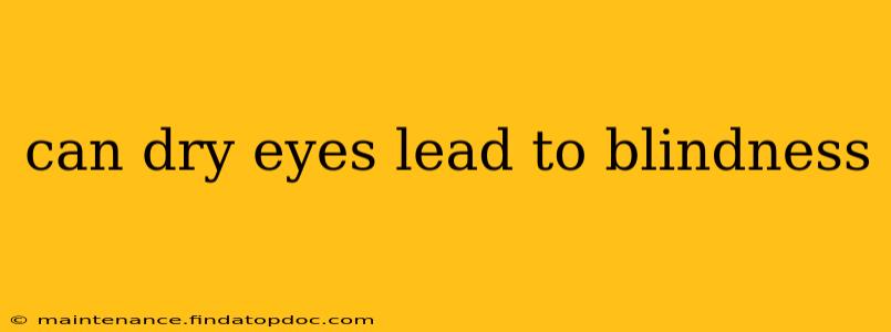 can dry eyes lead to blindness