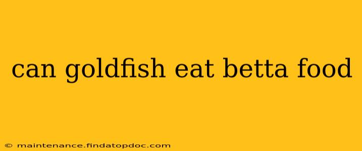 can goldfish eat betta food