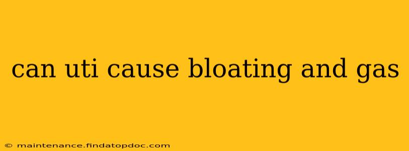 can uti cause bloating and gas