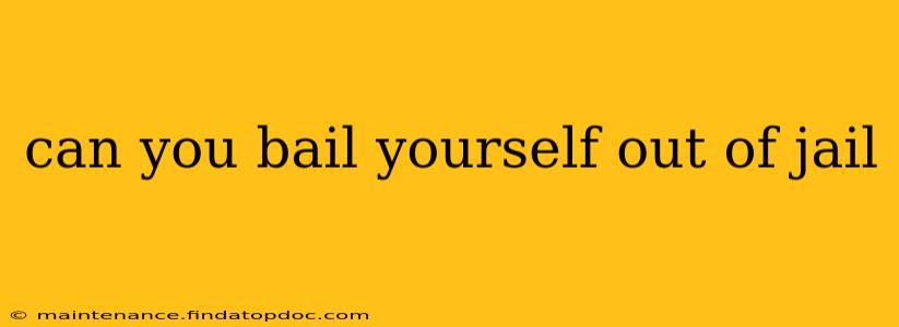can you bail yourself out of jail