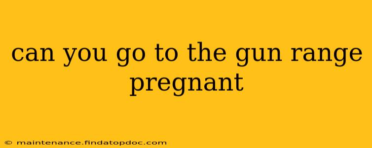 can you go to the gun range pregnant