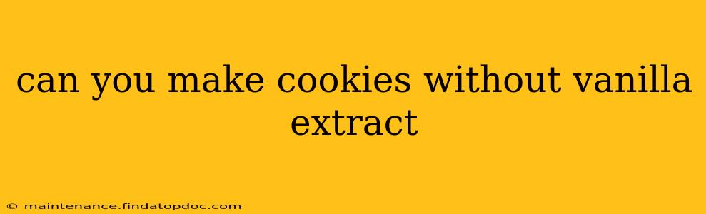 can you make cookies without vanilla extract