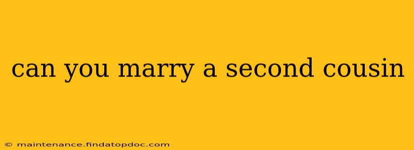 can you marry a second cousin