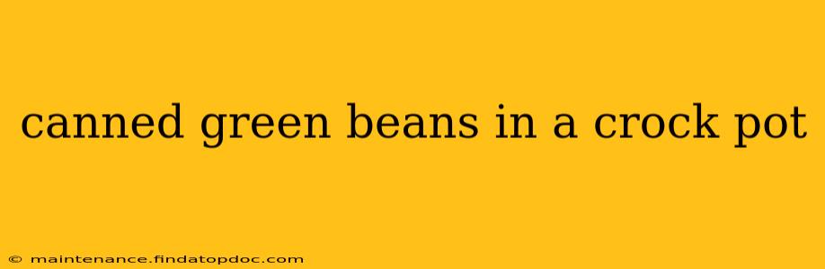 canned green beans in a crock pot