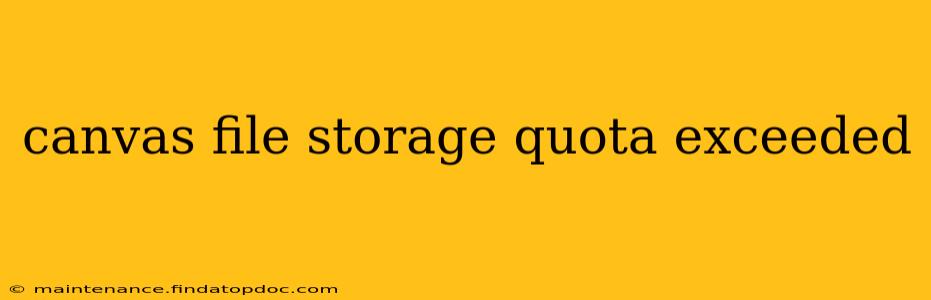 canvas file storage quota exceeded