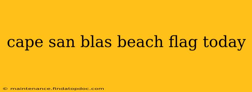 cape san blas beach flag today