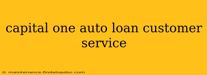 capital one auto loan customer service