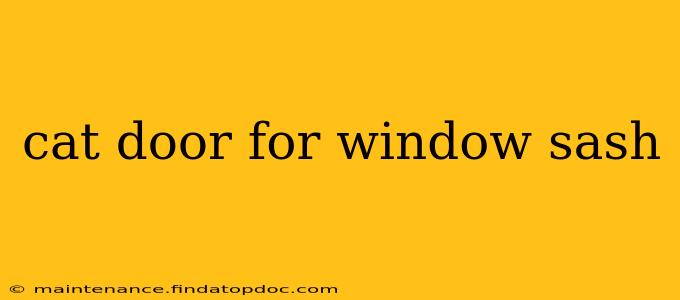 cat door for window sash