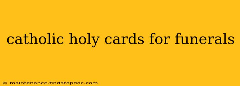 catholic holy cards for funerals