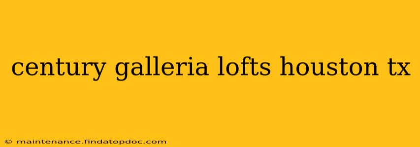 century galleria lofts houston tx