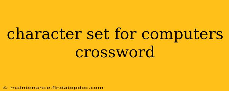 character set for computers crossword