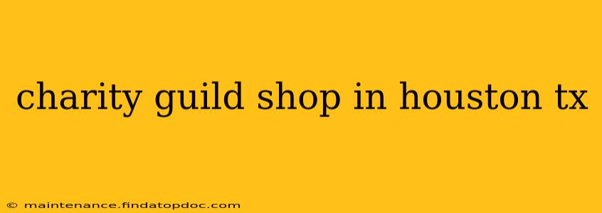 charity guild shop in houston tx