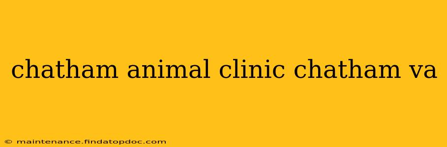 chatham animal clinic chatham va
