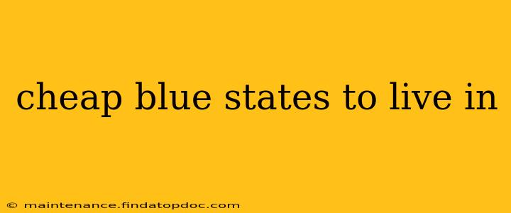 cheap blue states to live in