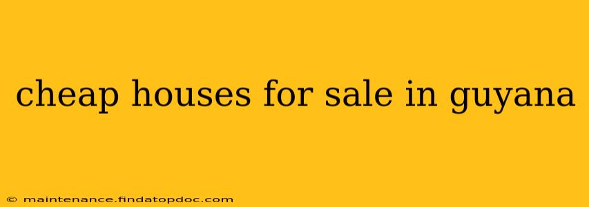 cheap houses for sale in guyana