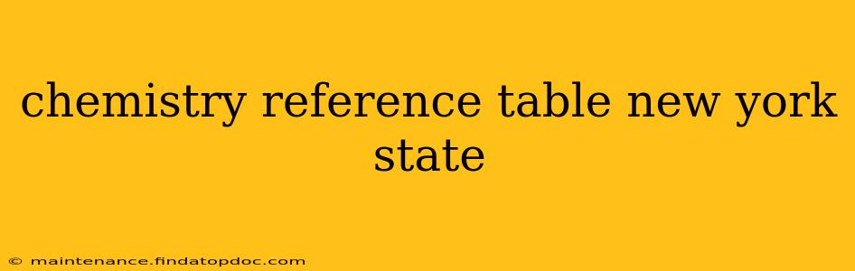 chemistry reference table new york state