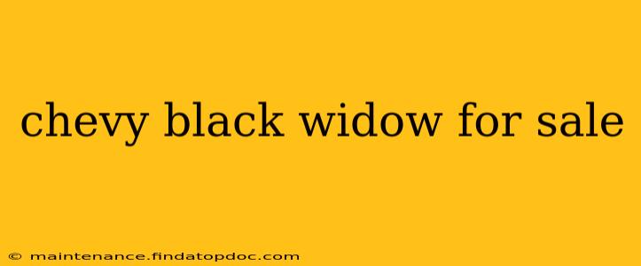 chevy black widow for sale