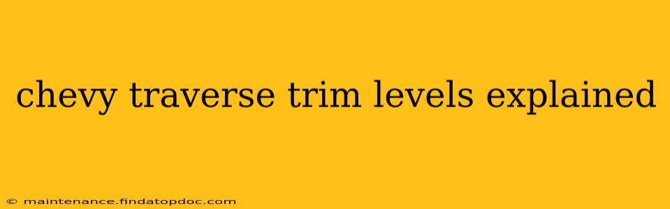 chevy traverse trim levels explained