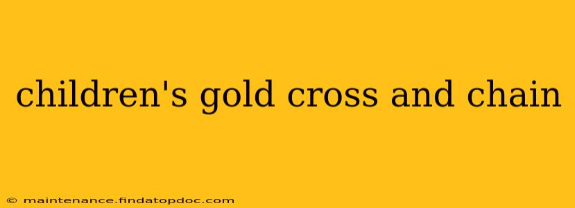 children's gold cross and chain