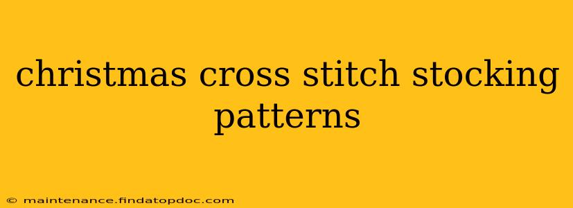 christmas cross stitch stocking patterns