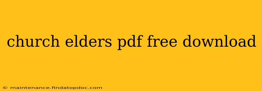 church elders pdf free download
