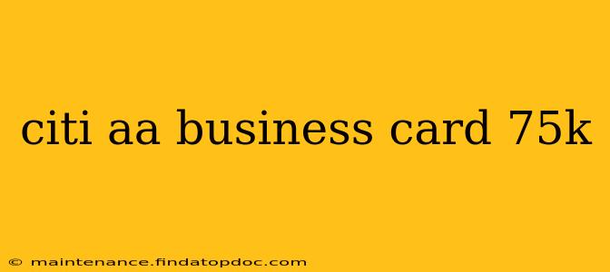 citi aa business card 75k