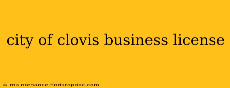 city of clovis business license