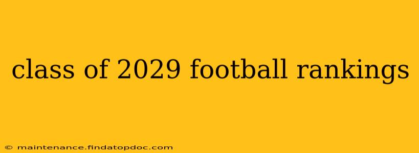 class of 2029 football rankings