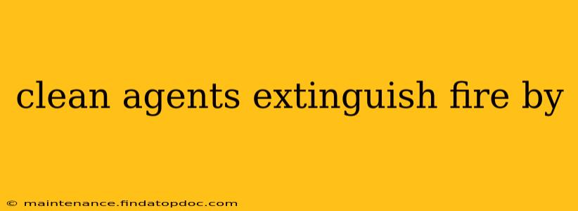 clean agents extinguish fire by