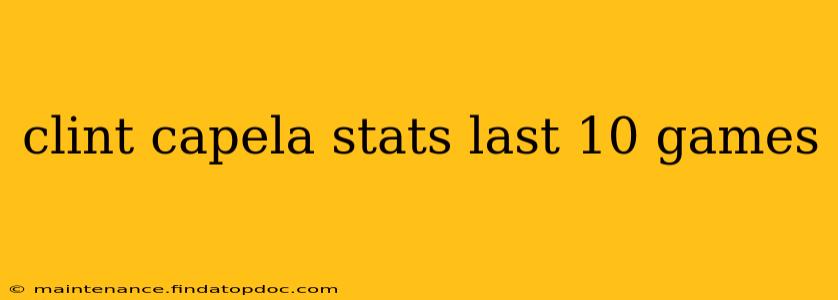 clint capela stats last 10 games