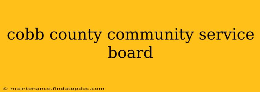 cobb county community service board