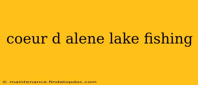 coeur d alene lake fishing