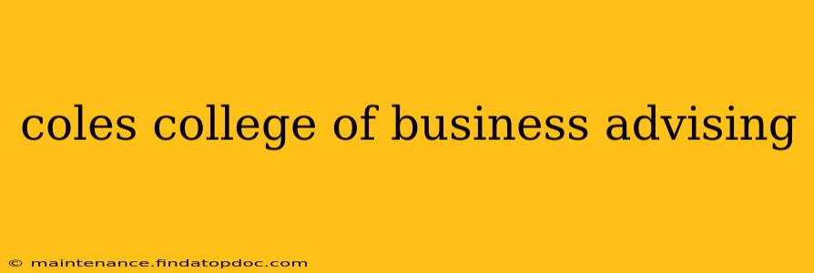 coles college of business advising