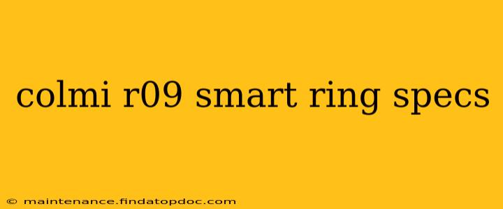 colmi r09 smart ring specs