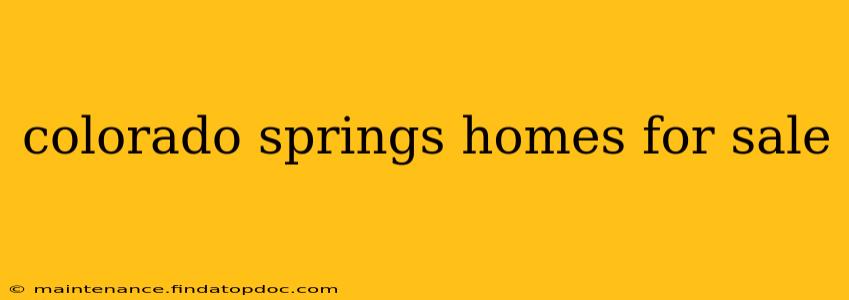 colorado springs homes for sale