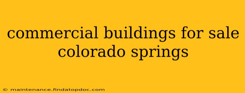 commercial buildings for sale colorado springs