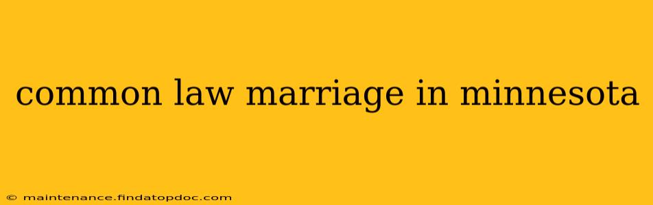 common law marriage in minnesota
