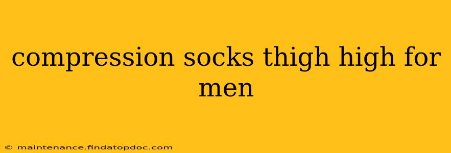 compression socks thigh high for men