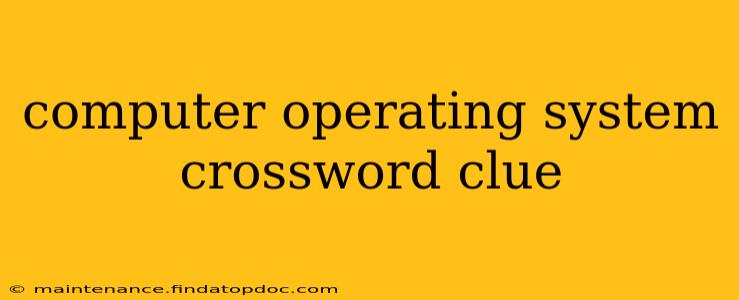 computer operating system crossword clue