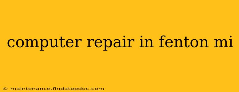 computer repair in fenton mi
