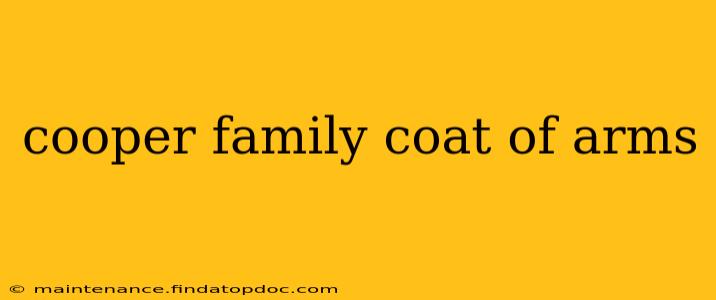 cooper family coat of arms