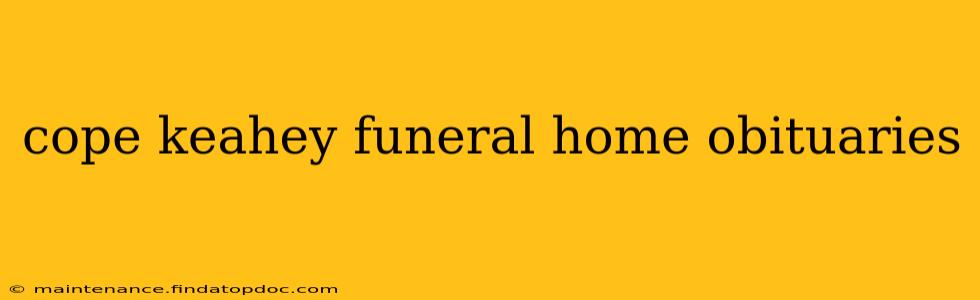 cope keahey funeral home obituaries