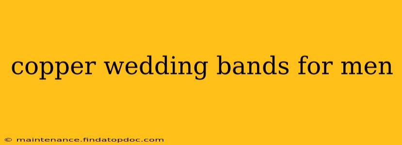 copper wedding bands for men