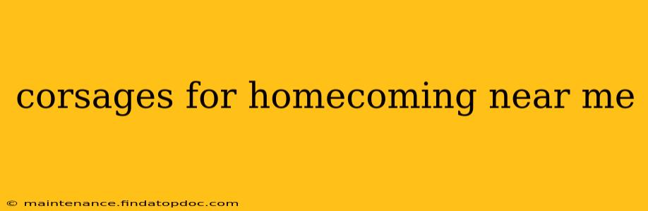 corsages for homecoming near me