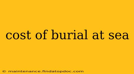 cost of burial at sea
